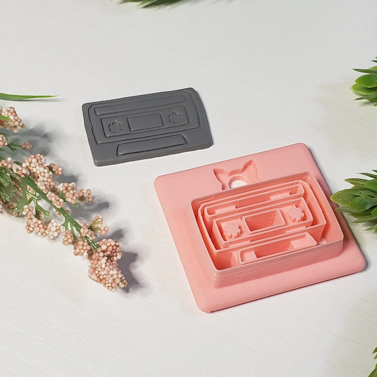 Cassette Tape Polymer Clay Earring Cutter view 3