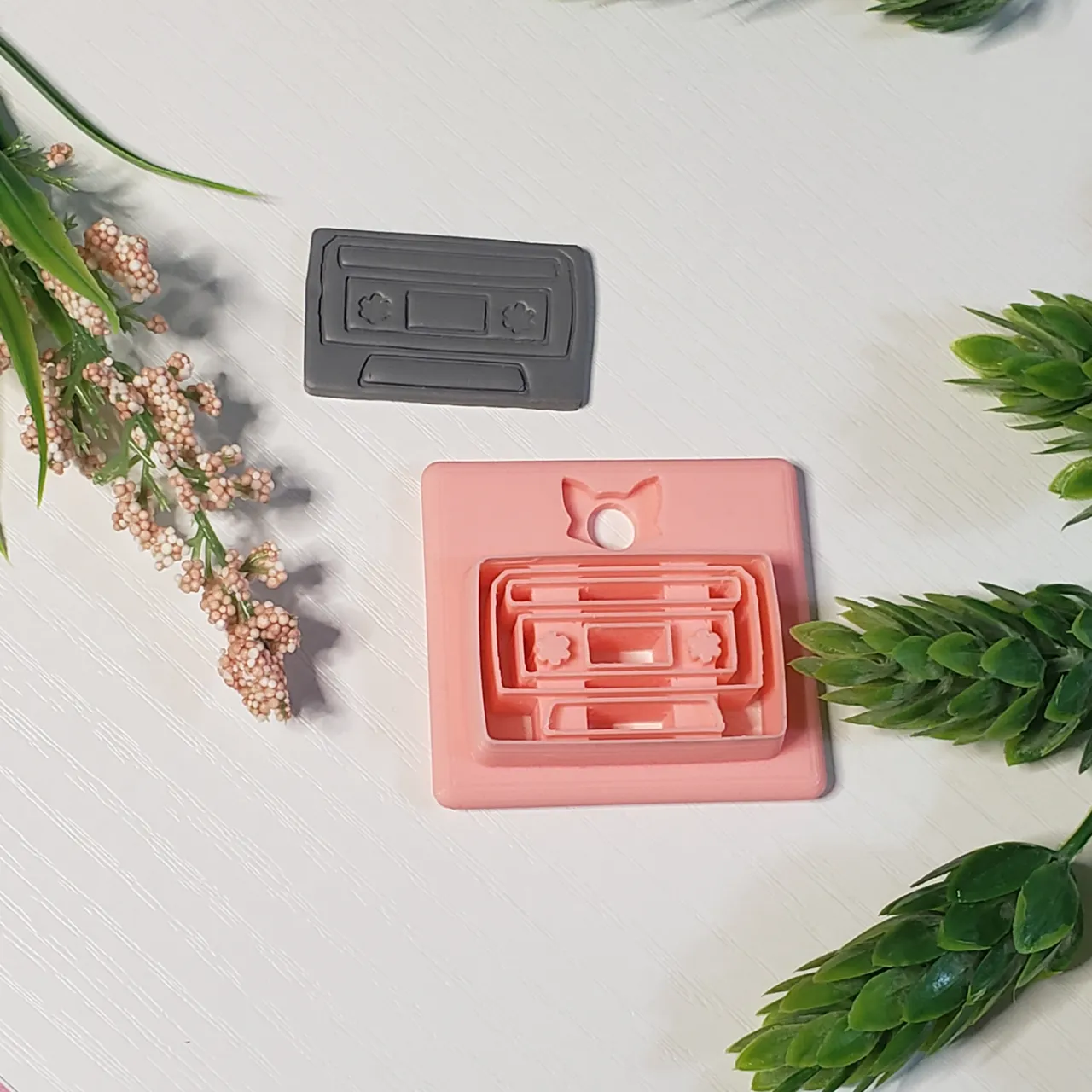 Cassette Tape Polymer Clay Earring Cutter view 2