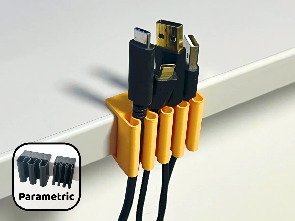 Kabel-Organizer Schreibtischklemme | Parametrisches Modell ...