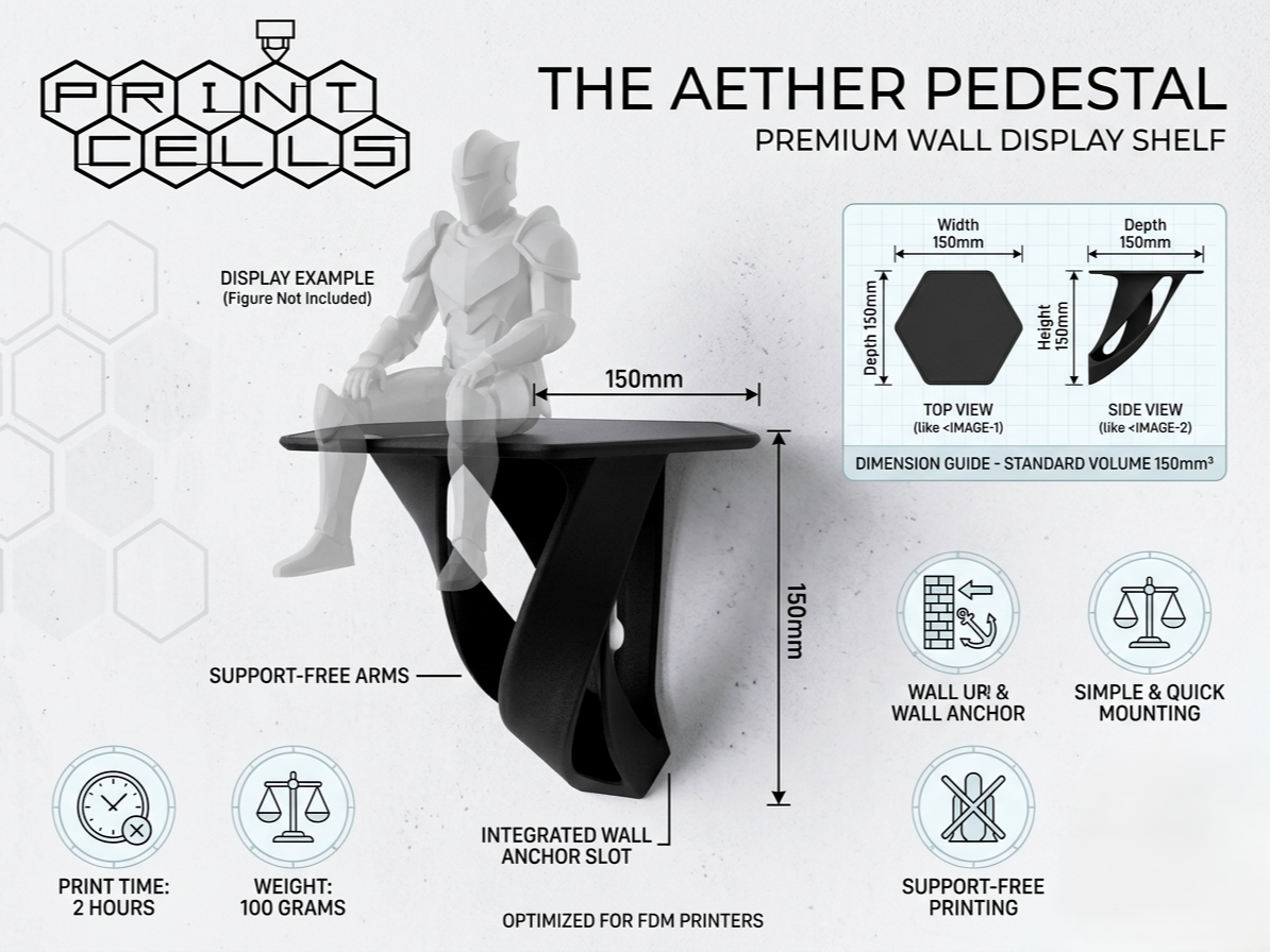 Aether Wall shelf / Pedestal For Your Figures !