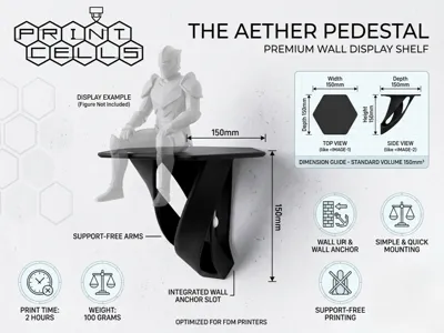 Aether Wall shelf / Pedestal For Your Figures !