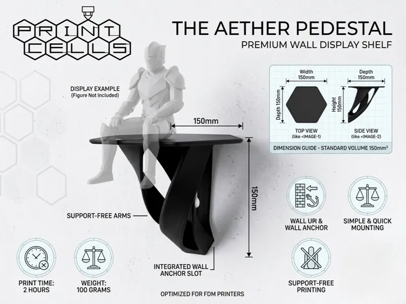 Aether Wall shelf / Pedestal For Your Figures !