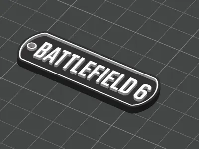 Battlefield dog tag keychain