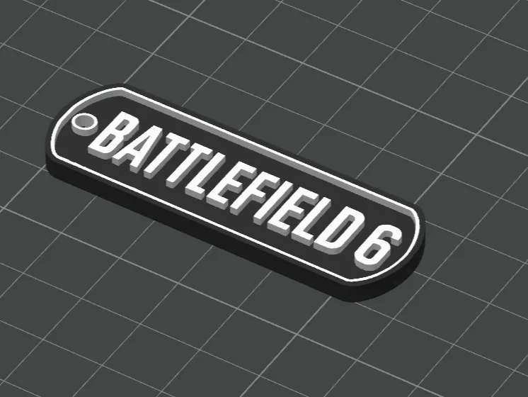 Battlefield dog tag keychain