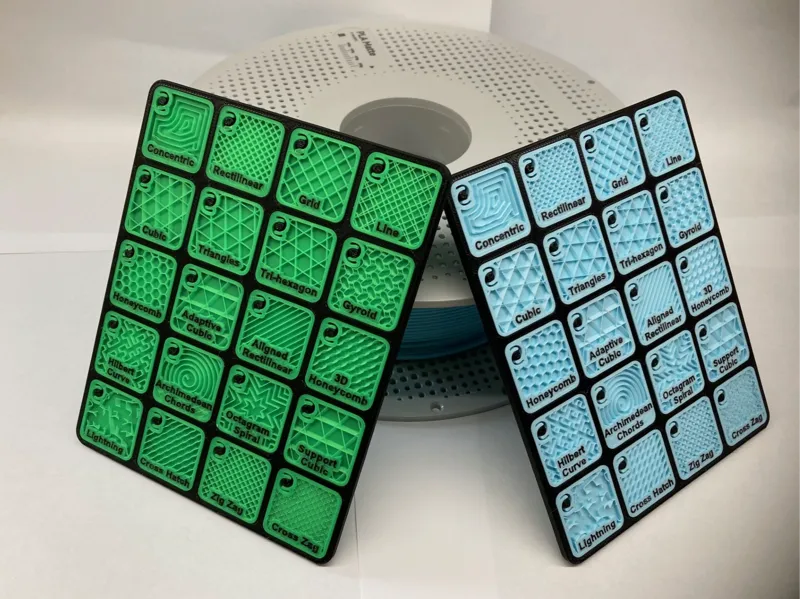 20 Infill Pattern Swatches (AMS Labeled)