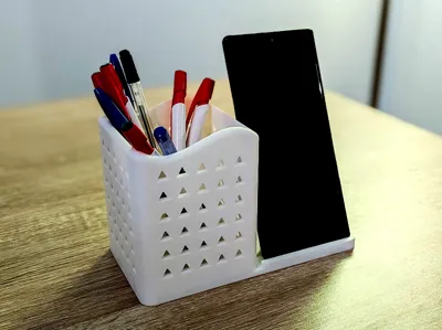 Desk Organizer Pencil Holder with Smartphone Stand