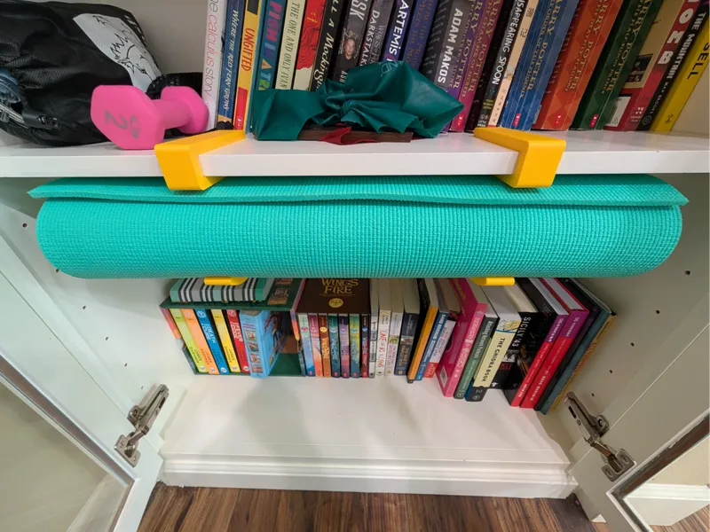 Under Shelf Yoga Pad Storage