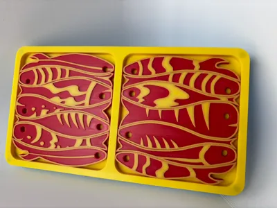 Survivor Fish Puzzle with Magnetic Lid