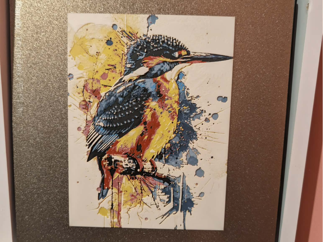 Kingfisher bird - Hueforge