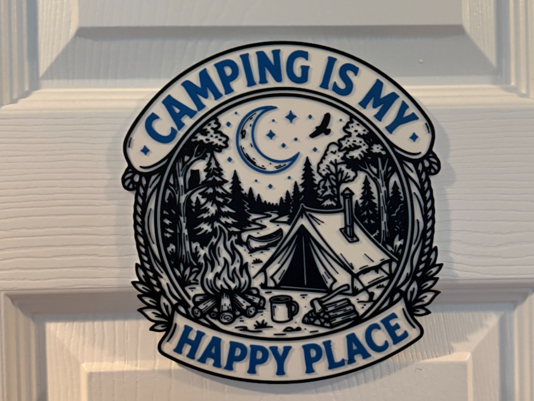 CAMPING IS MY HAPPY PLACE - WALL ART 