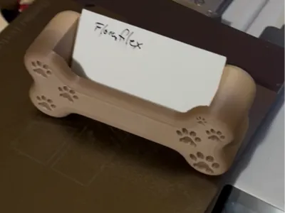 Porta-cartões em formato de osso de cachorro