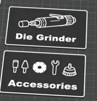 Extra signs (Die grinder and accessories)