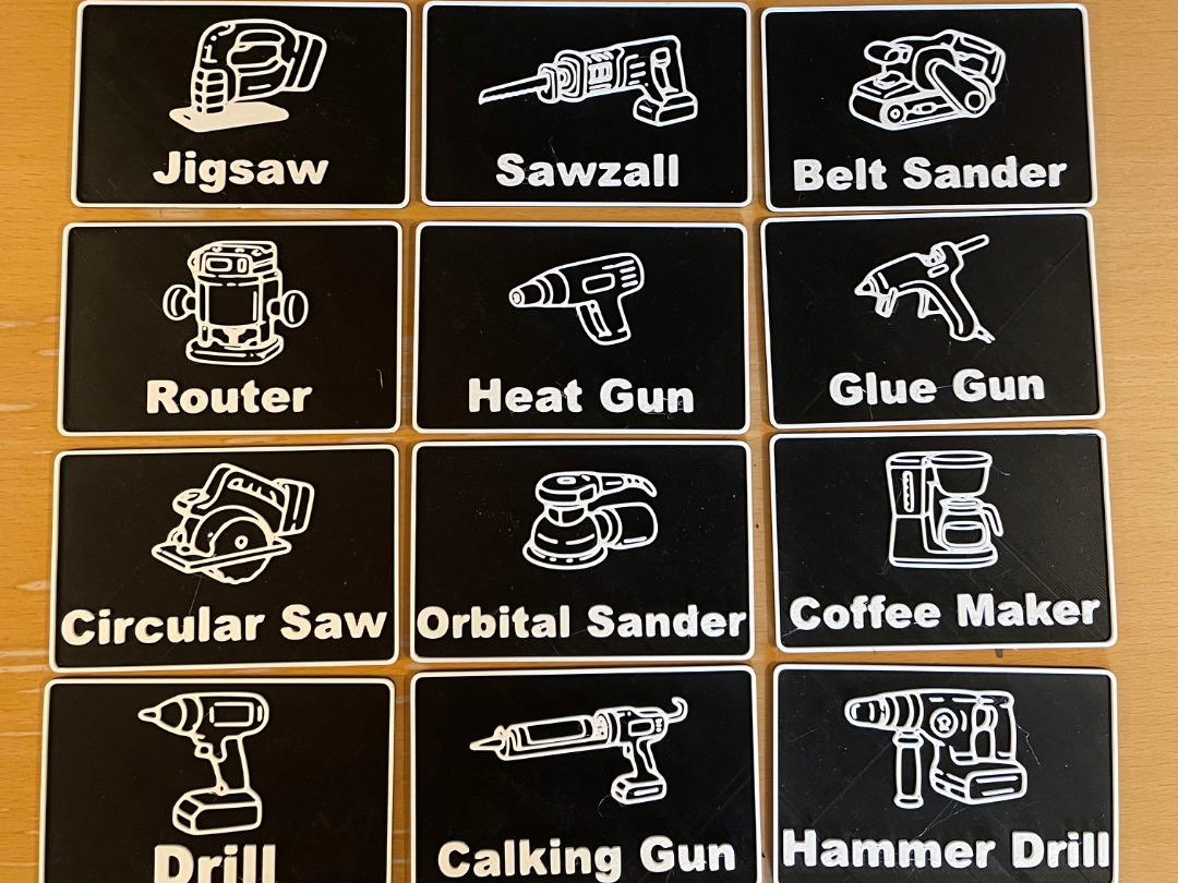 Tool Label Signs – Clean Workshop Organization