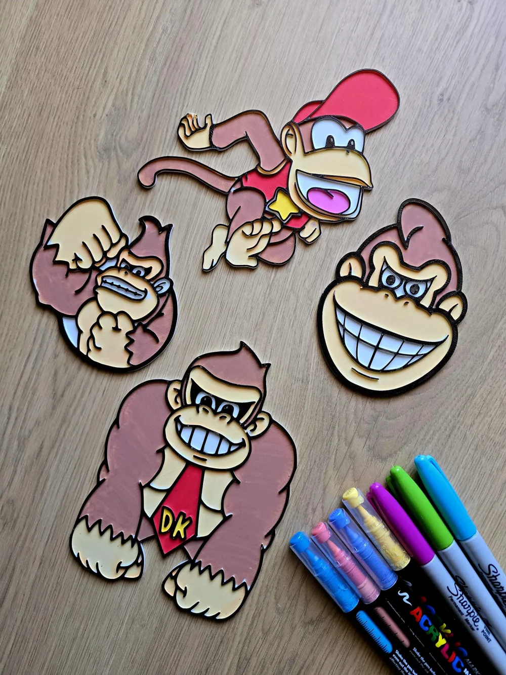 Diddy Kong Donkey Kong DIY Coloring Craft by Merilno3D MakerWorld ...