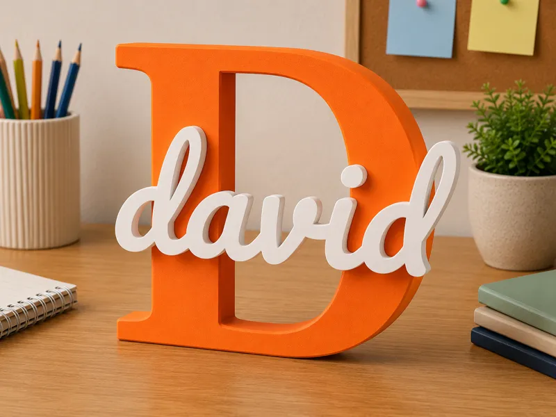 Nombre decorativo David NO AMS