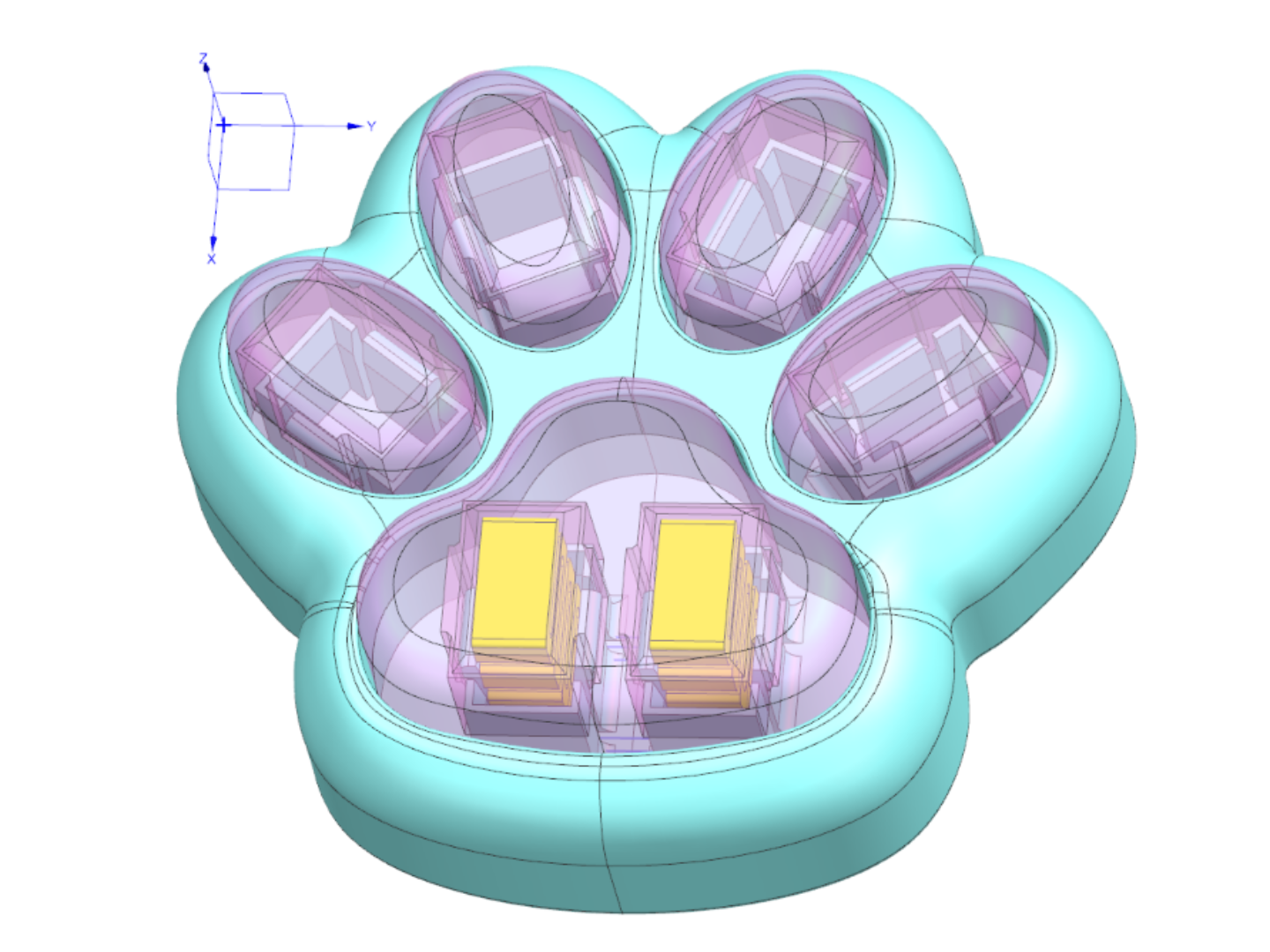 Miniatura 2 do modelo 3D 可爱猫爪~全肉垫可按压~全打印件~