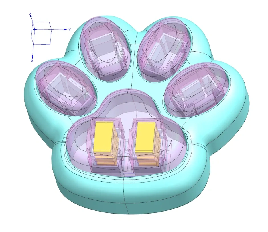 Miniatura 5 do modelo 3D 可爱猫爪~全肉垫可按压~全打印件~