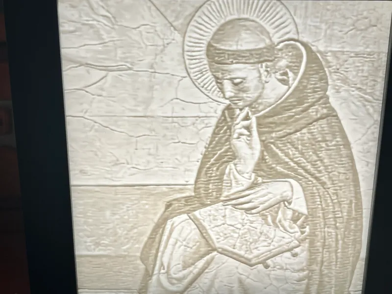 St. Dominic Lithophane - 10x10 Lightbox