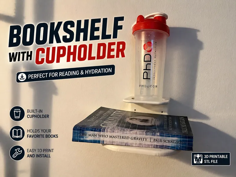 Bookshelf with Cupholder