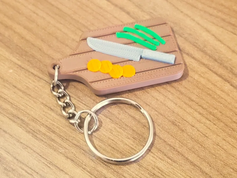 Knife and Cutting Board Keychain