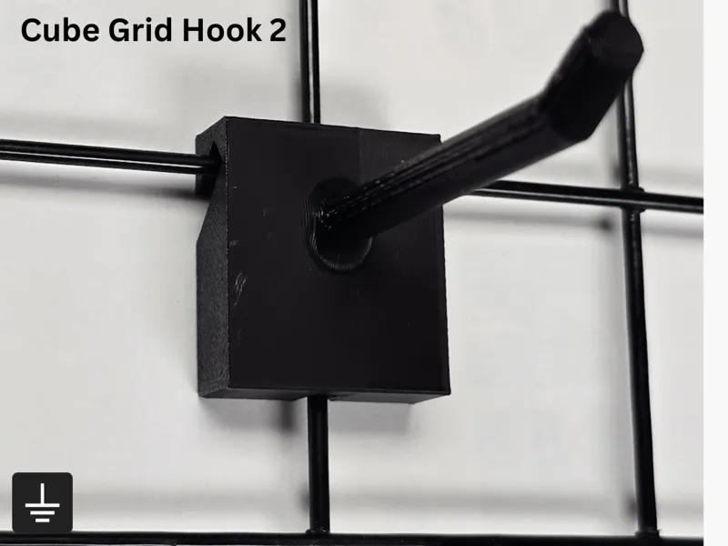 Wire Cube Grid Wall Hook #2 (cross bar)