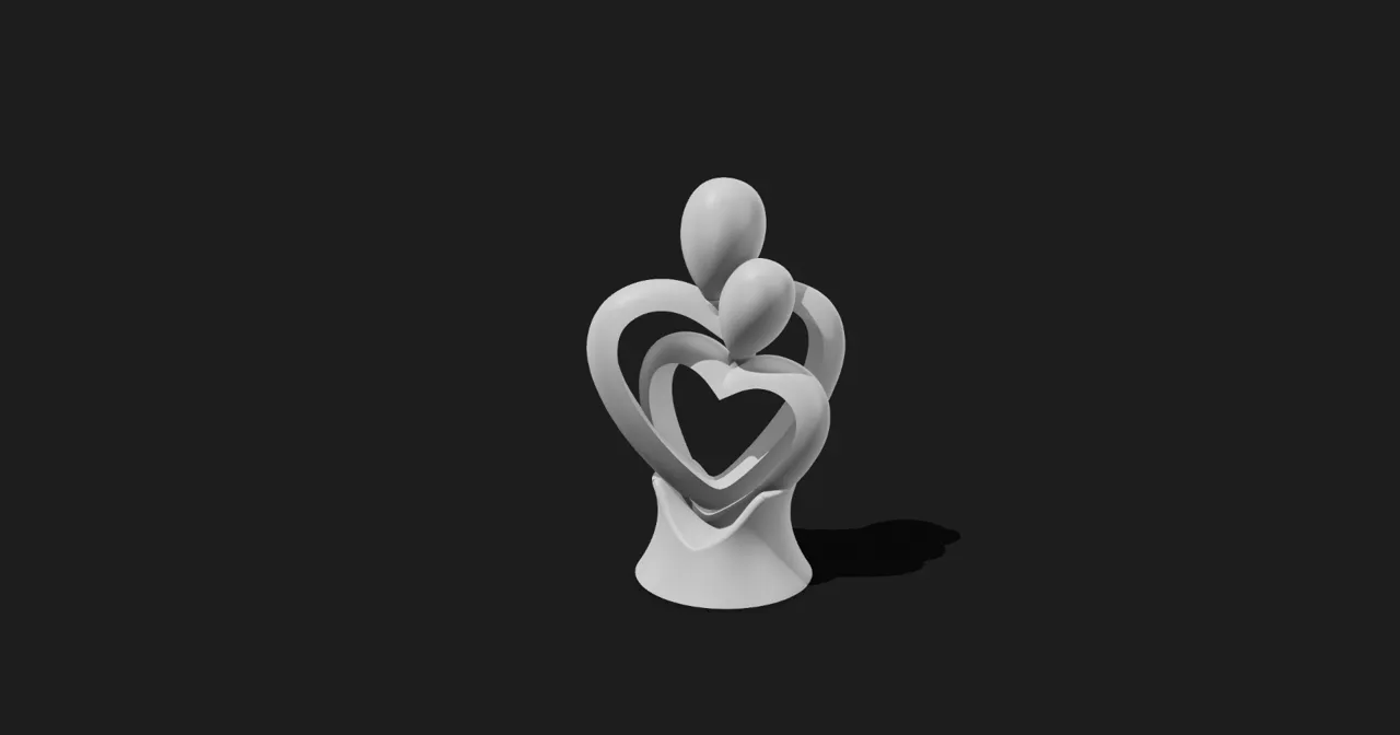 Lovers Sculpture / Valentine's Day view 3