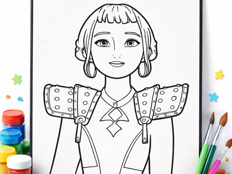 Anime Style Character Coloring Sheet