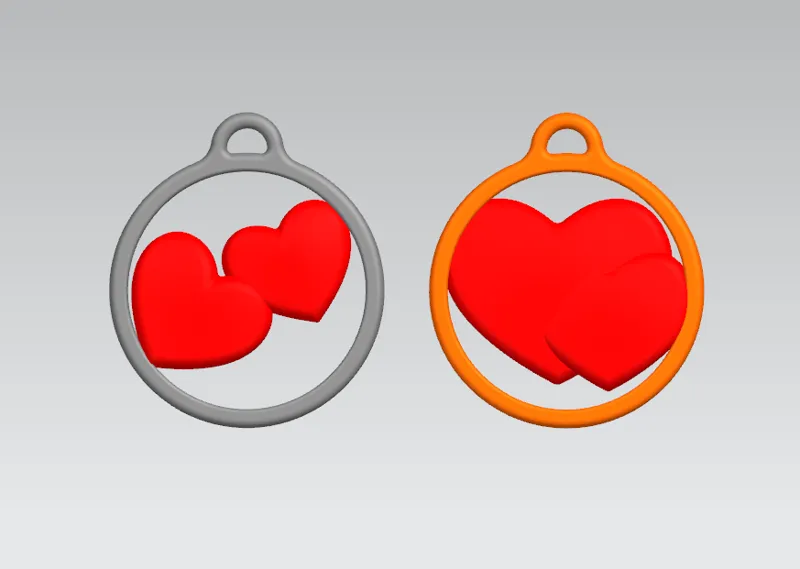 Keychains_爱心_吊坠