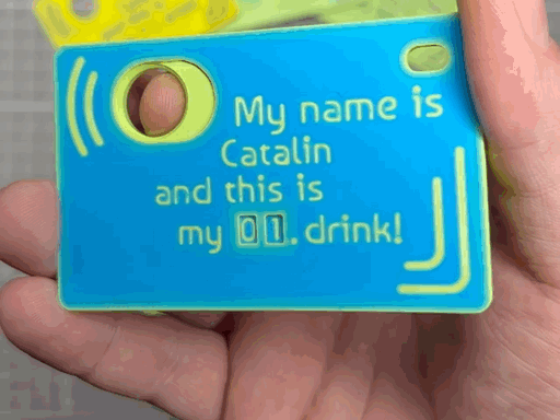 Count My Drinks - counter in credit card format