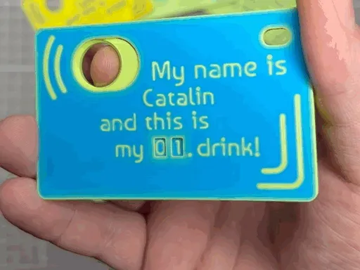 Count My Drinks - counter in credit card format