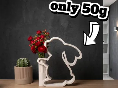 Cute Bunny Vase | Lightweight (50g) | Easter Decor