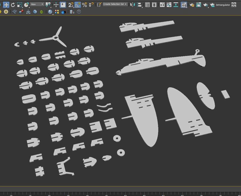 Assembling airplanes  65piece