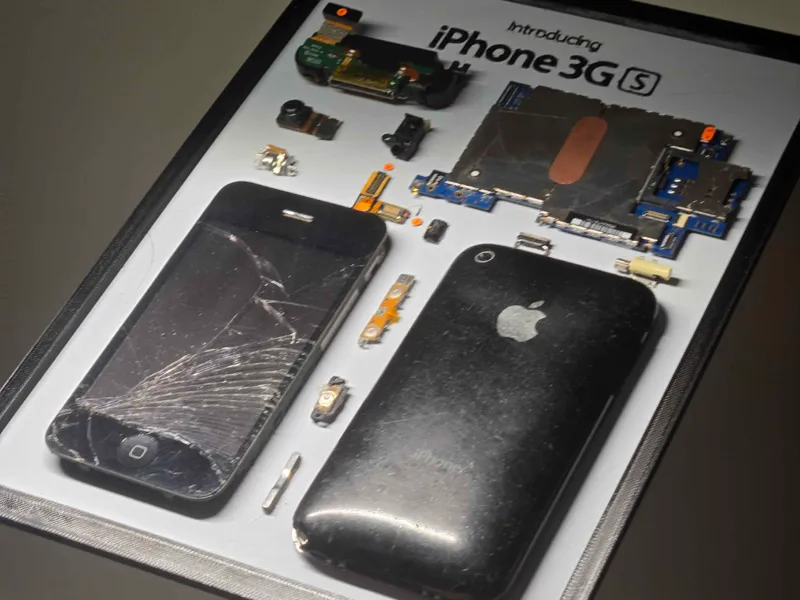 Retro iPhone 3GS Teardown art