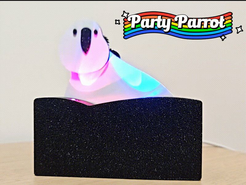 Materialized Party Parrot Emoji