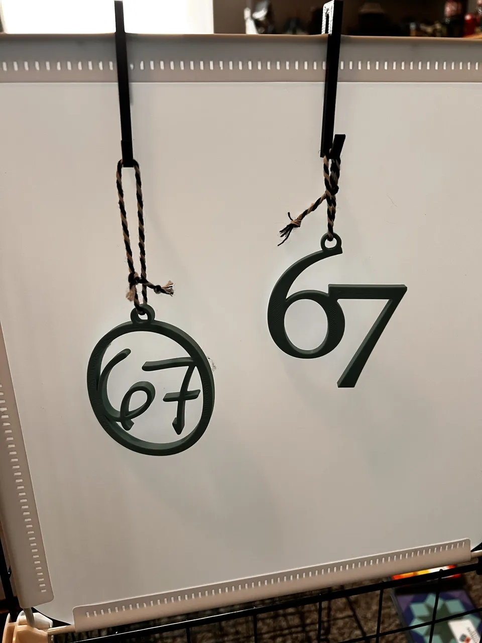 67 earrings, Keychains, and Ornaments view 3