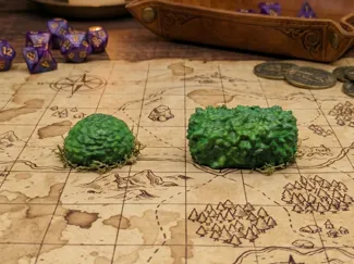 DnD miniature bushes terrain