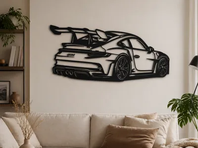 Porsche 911 GT3 R - 2D Wall Art