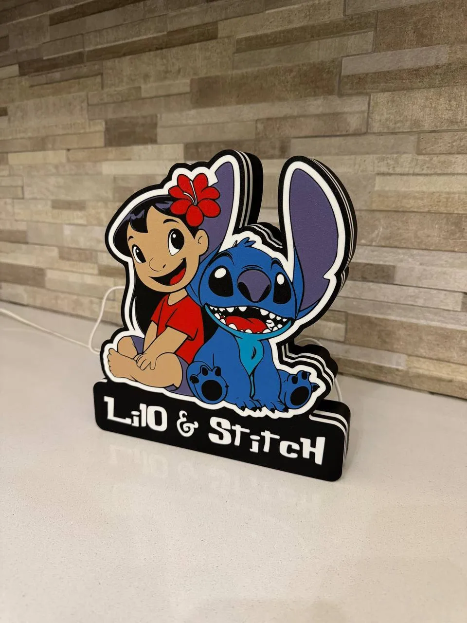 Lilo and Stitch Lightbox Customizable Name - Free 3D Print Model ...