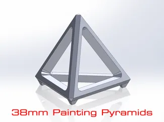 38mm Strong Painting Pyramids Stackable with Feet