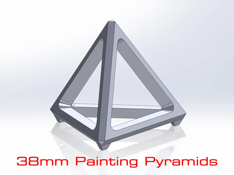 38mm Strong Painting Pyramids Stackable with Feet