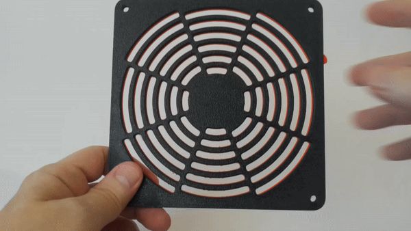 140mm fan cover with rotating shutter