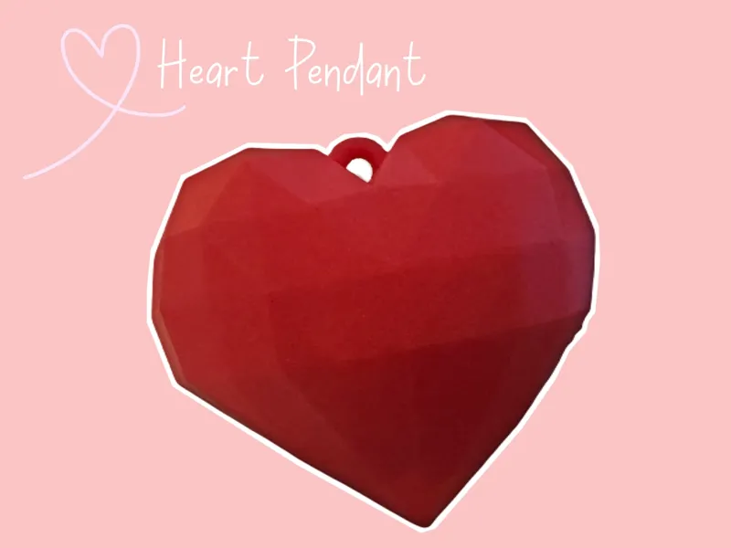 Polygonal Heart Pendant
