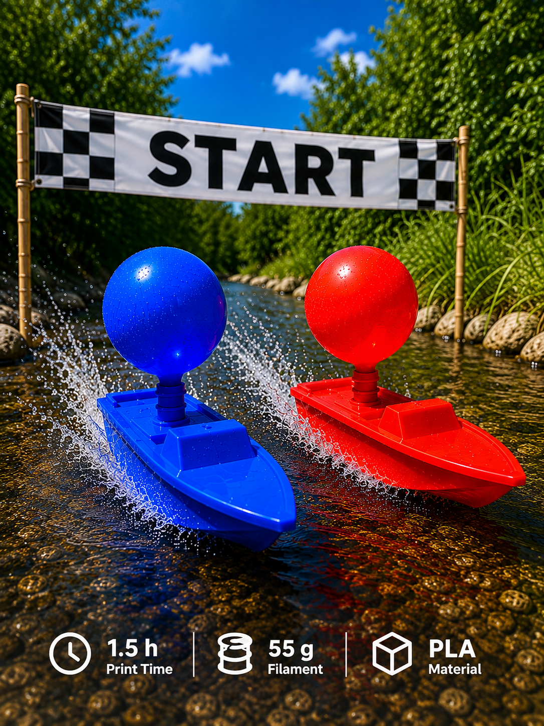 Miniatura 1 do modelo 3D Balloon Boat