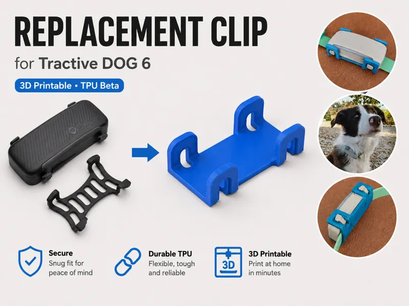 Reinforced CLIP for Tractive DOG 6 GPS tracker