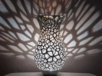 Voronoi Light Show: 7 Multi-Part Vase Collection