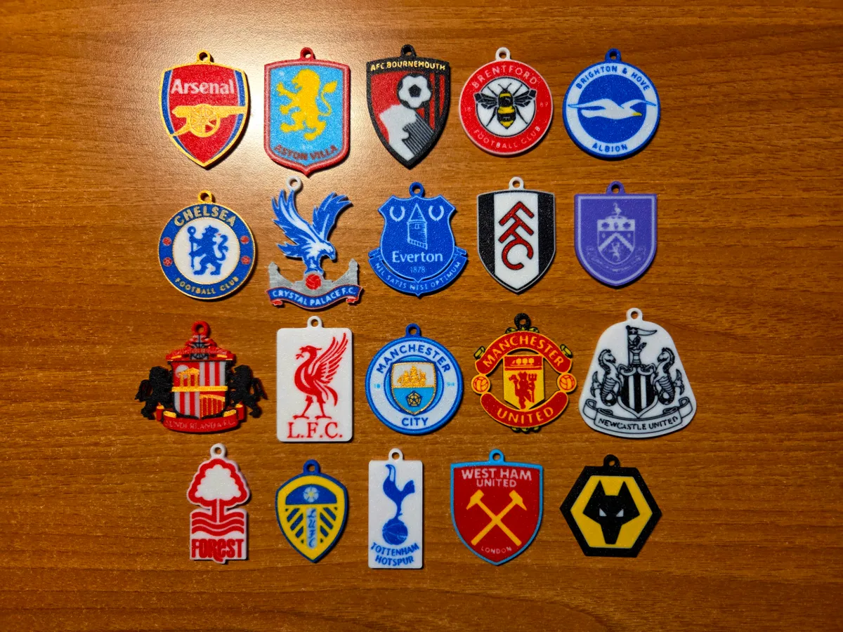 Premier League Teams 2025/26 - Keychains by Luke-Leek-98 MakerWorld: Download Free 3D Models - 3D model önizlemesi