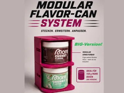 Modular Flavor Big-Can Shelf System (More)