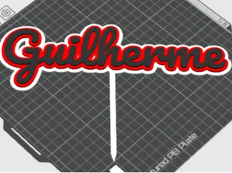 Topo de Bolo com o Nome Guilherme