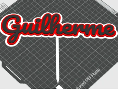 Cake Topper with the Name Guilherme