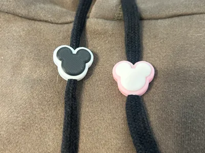 Mickey Hoodie Drawstring Bead